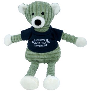 plush stuffed cordie bear wearing Somebody at Penn State Loves Me! t-shirt